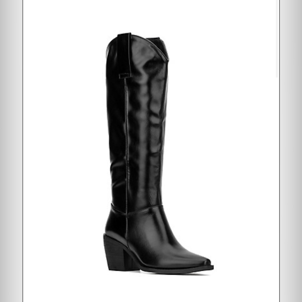 Tall Black Western Boots - Picture 5 of 8
